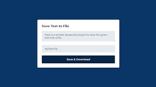How To Save Textarea Value to Text File Using Javascript | Demo
