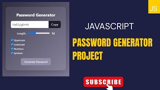 💻 JavaScript Project 17 – Password Generator with Copy Feature!