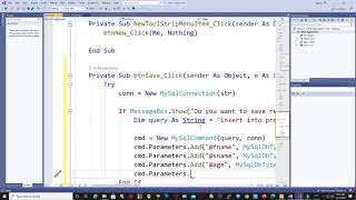 VB .Net and MySQL (MariaDB) Part 3: Inserting Record in the Database