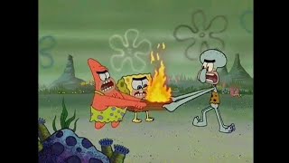 SpongeGar Squog \u0026 Patar Grabbing The Fire For 10 Hours! (Tom Cat Sticker Version)