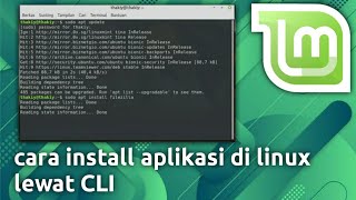 cara install aplikasi lewat CLI di linux mint