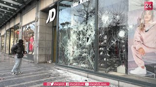 Looted shops and arrests after a protest turned violent in Liege