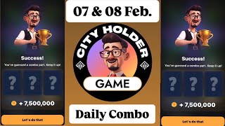 City holder combo today 07 \u0026 08 February | City holder combo | City holder daily combo |