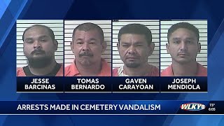 Hardin County police make 4 arrests in connection to cemetery vandalisms