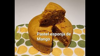 PASTEL ESPONJA - DE MANGO - ver en la descripcion las sustituciones saludables⬇️⬇️⬇️