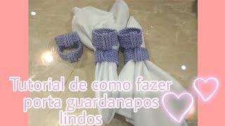 Tutorial porta guardanapo de cordão de São Francisco