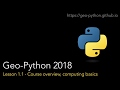 Geo-Python Lesson 1.1 - Course overview, computing basics