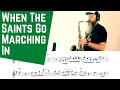 When The Saints Go Marching In ( Saxophone Bb /Eb C instruments ) Backing Track Sheet Musc