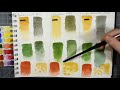 color spotlight yellow ochre watercolor comparison plus paint mixes