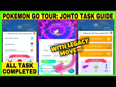 Pokemon GO TOUR: JOHTO TASK COMPLETE ALL TASKS and RESEARCH GUIDE 2022