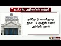 7 ஐ.பி.எஸ். அதிகாரிகள் இடமாற்றம் தமிழக அரசு ips tamilnadu