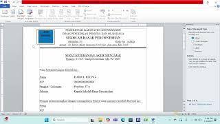 Cara Membuat Surat Keterangan dengan Mail Marge di MS.Word