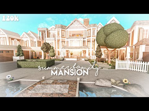 Summer family mansion - Bloxburg build (120k)