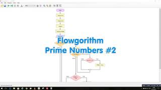 Flowgorithm - Prime Numbers 2 (List of Prime Numbers)