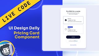 Live Code: UI Design Daily Pricing Component (HTML, CSS, JavaScript)