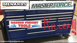 Menards Masterforce toolboxes are Harbor Freight US General KILLERS!!!