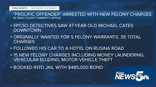 El Paso County Sheriff's Office arrests repeat offender