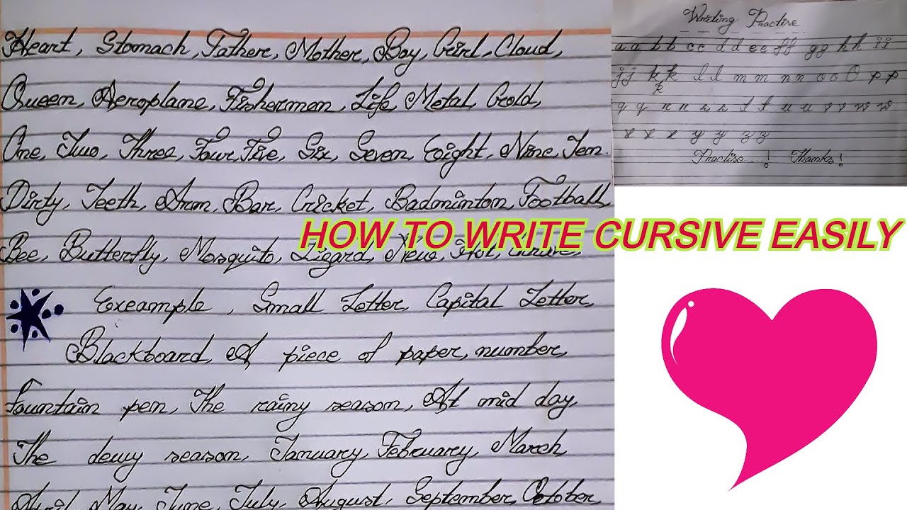 How To Write Cursive Handwriting Easily Part 2 пёџ Youtube How To Write Cursive Handwriting Easily Part 2 пёџ Youtube