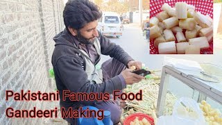 Peeled Sugarcane , Gandeeri , Pakistani famous food