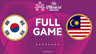 Korea v Malaysia | Full Basketball Game | FIBA U18 Women's Asia Cup 2024 | Divison A | Group Phase