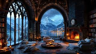 🔥 Rustic Winter Charm: Fireplace and Snowfall Ambience for Relaxing and Sleep