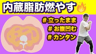 【5分】内臓脂肪を燃やす運動🔥【立ったままカンタン】