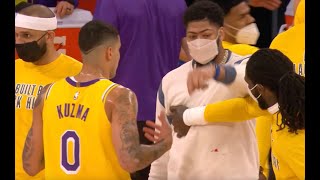 Anthony Davis Changes Outfit Twice After Kyle Kuzma Gets Blood on His Sweater