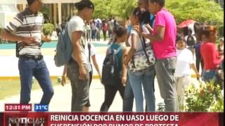 Reinicia la docencia en la UASD luego de suspension por rumor de protesta