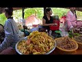 cambodia tour 2024 walking tour countryside street food kien svay krao resort 4k