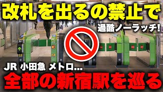 【ノーラッチ】絶対改札を出ずに 新宿駅全路線のホームに行けるのか挑戦してみた！ 直通運転を駆使すれば可能？