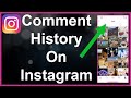 How To Check Instagram Comment History