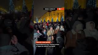 Rassemblement pour Thomas place du Panthéon à Paris \