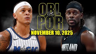 Orlando Magic vs Portland Trail Blazers Full Game Highlights - November 10, 2025 | NBA Season
