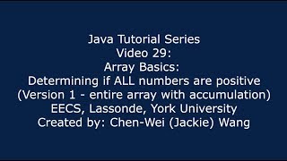 EECS1021 Java Tutorial 29