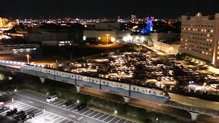 【夜景とリゾラ】ディズニーリゾートライン　東京ディズニーランド・ステーション〜ベイサイド・ステーション付近　走行シーン集　夜Ver.