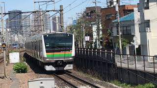 【宇都宮線〜横須賀線系統湘南新宿ライン】E233系U626編成+E231系U14編成普通逗子行き　新川崎駅到着