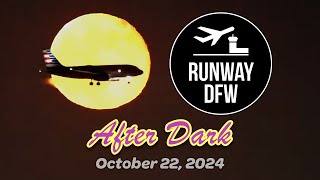 LIVE DFW Airport plane spotting with Runway DFW after Dark - 10/22/24