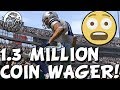 1.3 MILLION COINS DRAFT CHAMPS WAGER! TRASH TALKER GETS POKED, NO FACEBOOK! | Madden 17 Gameplay