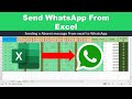 How to Send WhatsApp Message From Excel | Without Coding | No VBA | Excel Tutorial