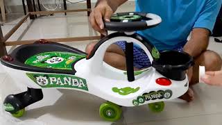 Unboxing and Assembling video of Toyzone Eco Panda Magic Car, White |Panda Frog Swing Car