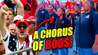 Entire Stadium BOOS Black National Anthem!!!