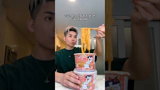 FOOD REVIEW | Trying Rosé Buldak Wide Glass Spicy Noodles🔥 #food #trending #shortvideo #shorts