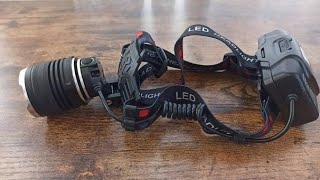 AMAKER LED Rechargeable Headlamp, 90000 Lumens Super Bright Review, Intense light with signaling and