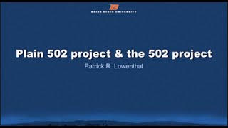 EDTECH 502: Plain 502 project & 502 project