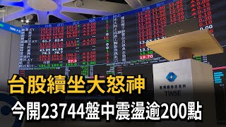 台股續坐大怒神　今開23744盤中震盪逾200點－民視新聞