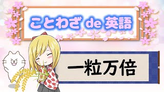 ことわざを学ぼう【一粒万倍】一粒だからといって侮るなかれ！しっかり育てて美味しく頂きましょう！