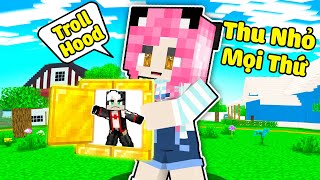 MỀU TROLL REDHOOD BẰNG ĐÈN PIN PHÓNG TO TRONG MINECRAFT*MỀU THỬ THÁCH 24 GIỜ THU NHỎ ĐỘNG VẬT MCPE