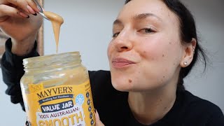 ASMR | Eat NUT BUTTER 🥜🍯 with me! *Sticky Mouth Sounds*