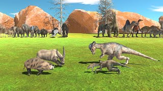 ALL MAMMALS VS ALL DINOSAURS - Animal Revolt Battle Simulator