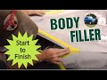 How to Sand Body Filler / Bondo Straight - From Start to Finish